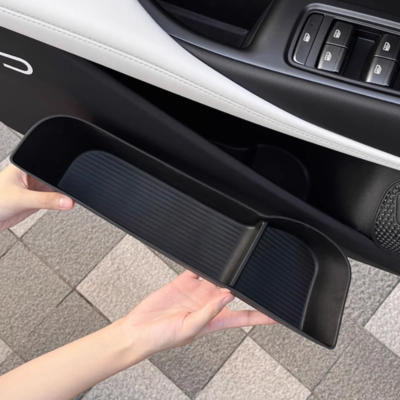 Car Armrest Box Storage ABS Wireless Charge Pad Door Storage Organizer Tray Tidying Box Accessory For BYD SEAL 6 2025-Present