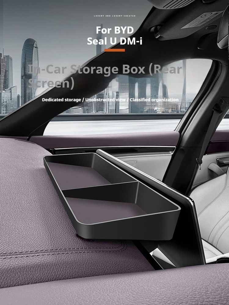 AEBY For BYD Seal U DM-i 2023 2024 2025 Dashboard Organizer Screen Rear Storage Box Anti-Dust Easy to Clean Interior Accessories