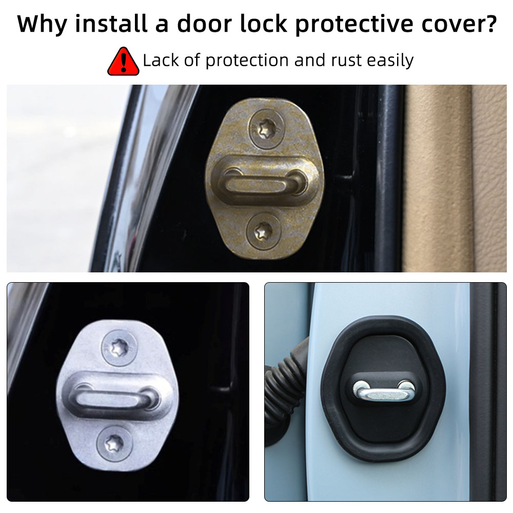 Car Silicon Door Lock Protective Cover for BYD Atto3 Dolphin Mini Seagull Dolphin Surf Anti-Collision Shock Absorbing Pad Cover
