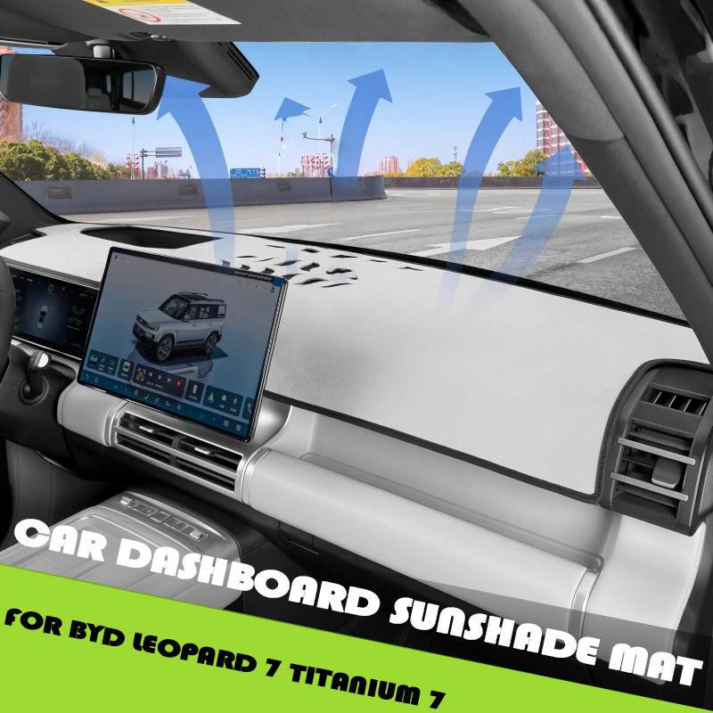 Car Dashboard Sunshade Mat Fit for BYD Leopard 7 Titanium 7 Modified Auto Suede Sunshade Mat Car Interior Upgrade Parts