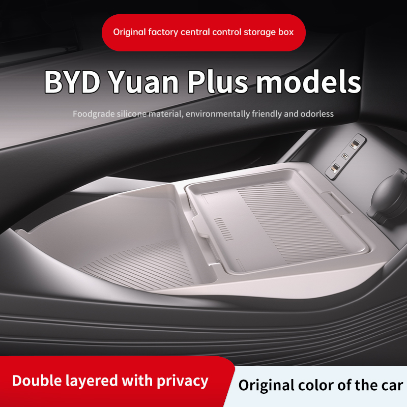 Suitable for Byd Yuan Plus Center Console Underneath Storage Box 24 Models Organizer Box Lower Layer Decoration Supplies