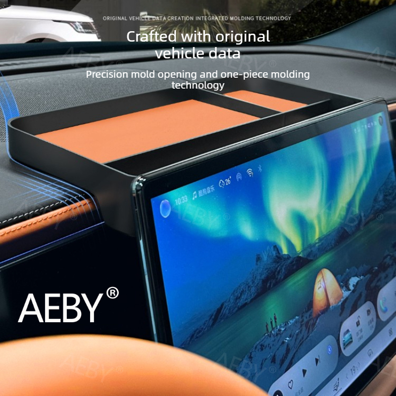 For BYD Sealion 7 2024 Car Dashboard Storage Box,Center Screen Storage Organizer,Hidden Car Organizer for Phone & Keys,Non-Slip