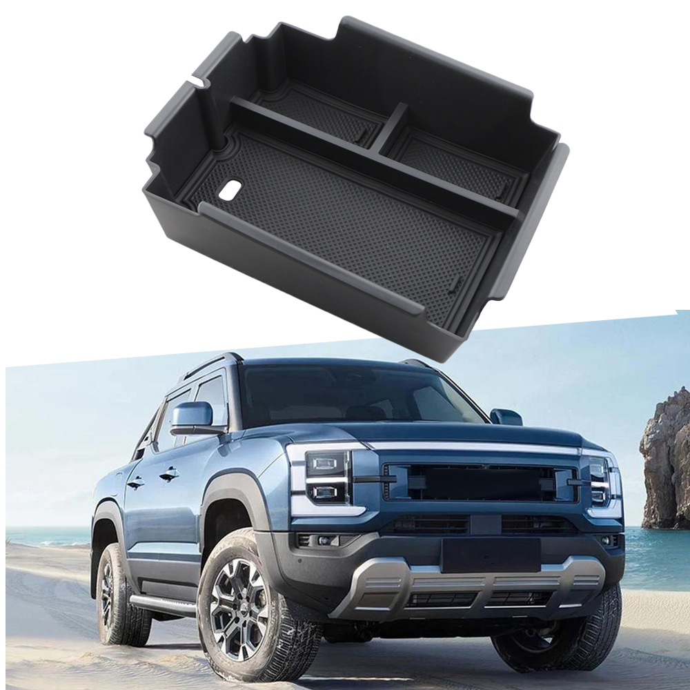 For BYD Shark Pickup 2024 2025 Central Armrest Storage Box Console Organizer Containers Tray Interior Accessories