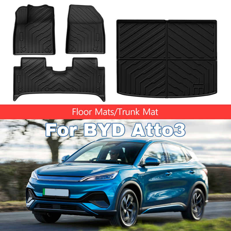 VASTZ Fits BYD ATTO 3 Floor Mat Left Right Rudder Waterproof Wear-resistant Heavy Duty Floor Liner All Weather TPE Cargo Liner