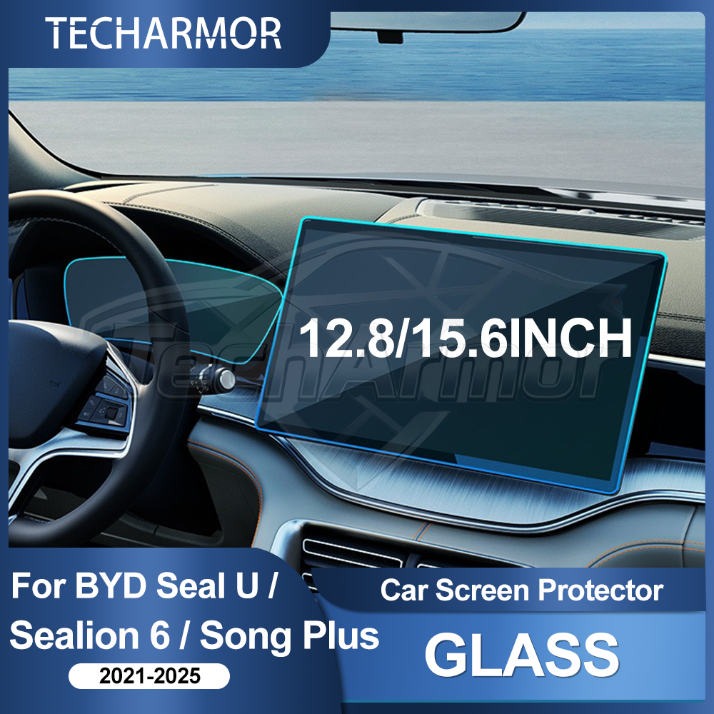 Car Tempered Glass Protective Film For BYD Seal U/Sealion 6/Song Plus 2021-25 GPS Navigation Dashboard Display Screen Protector